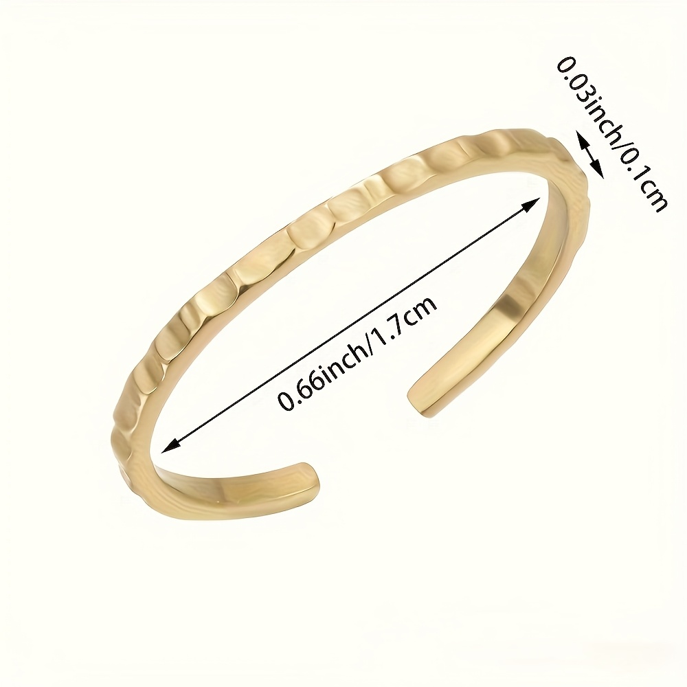 Women's Fine Textured Open Adjustable Toe Ring